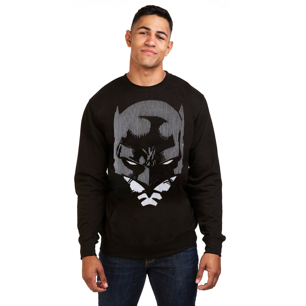 DC Comics Mens - Batman Lines - Crew Sweat - Black