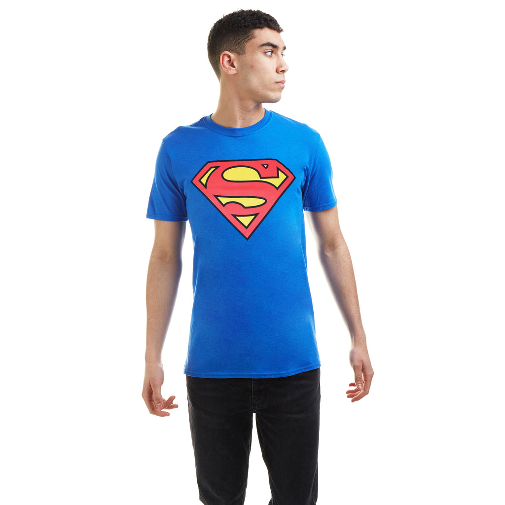 DC Comics Mens - Superman Logo Retro - T-Shirt - Royal Blue