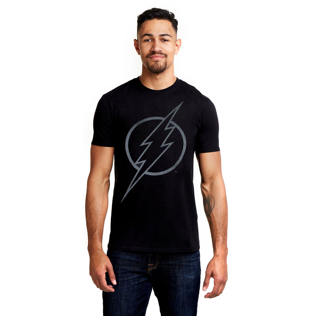 DC Comics Mens - Flash Line Logo - T-Shirt - Black