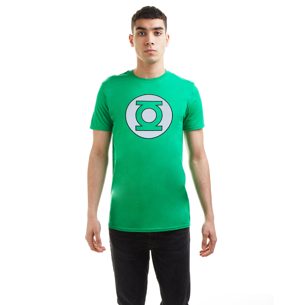 DC Comics Mens - Green Lantern Circle Logo - T-Shirt - Irish Green