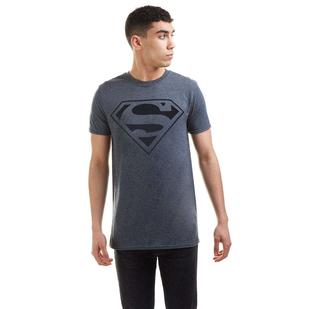 DC Comics Mens - Mono Superman - T-Shirt - Dark Heather