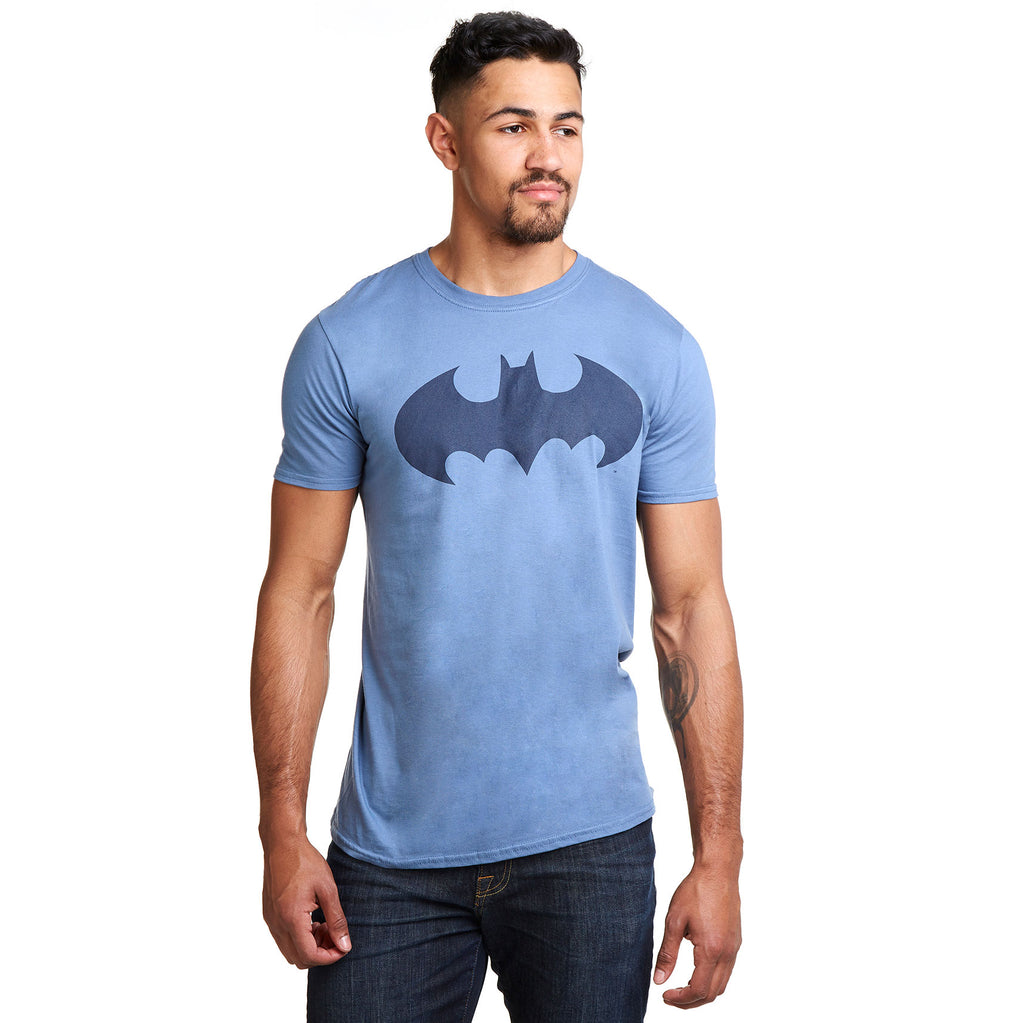 DC Comics Mens - Mono Batman - T-Shirt - Indigo