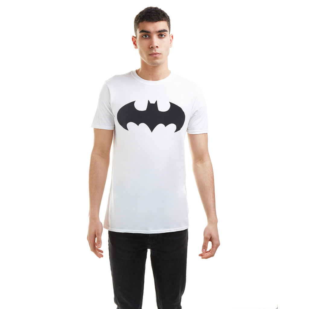 DC Comics Mens - Mono Batman - T-Shirt - White