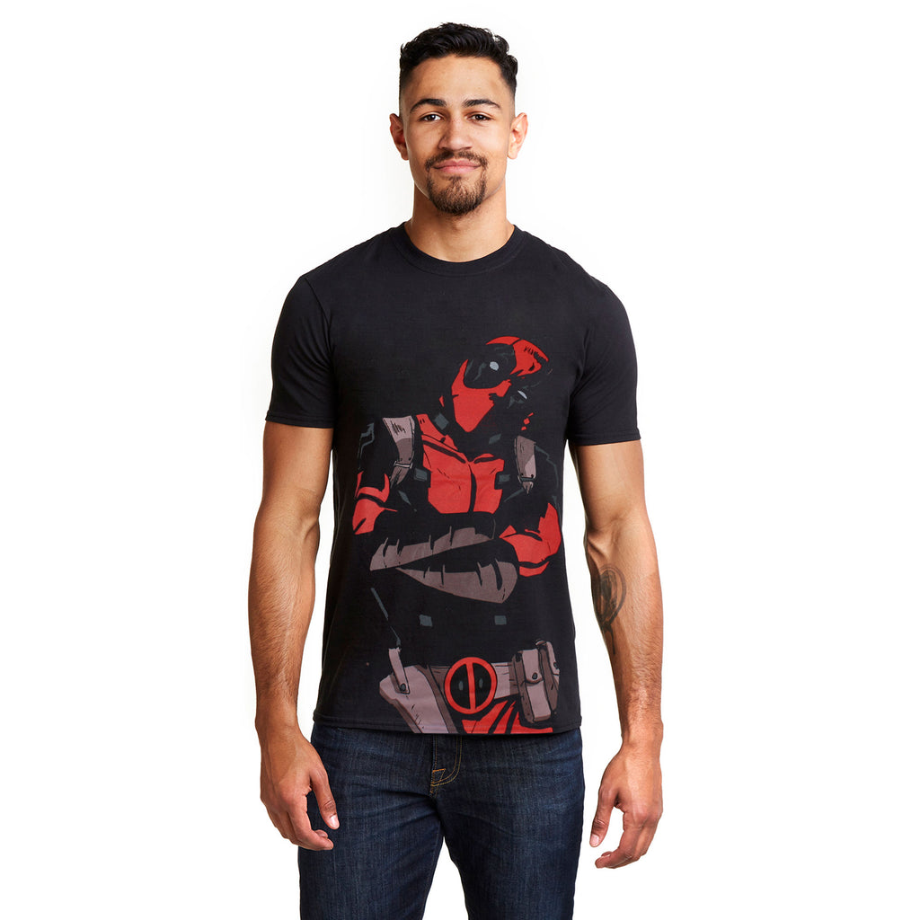 Marvel Mens - Deadpool Talking - T-Shirt - Black