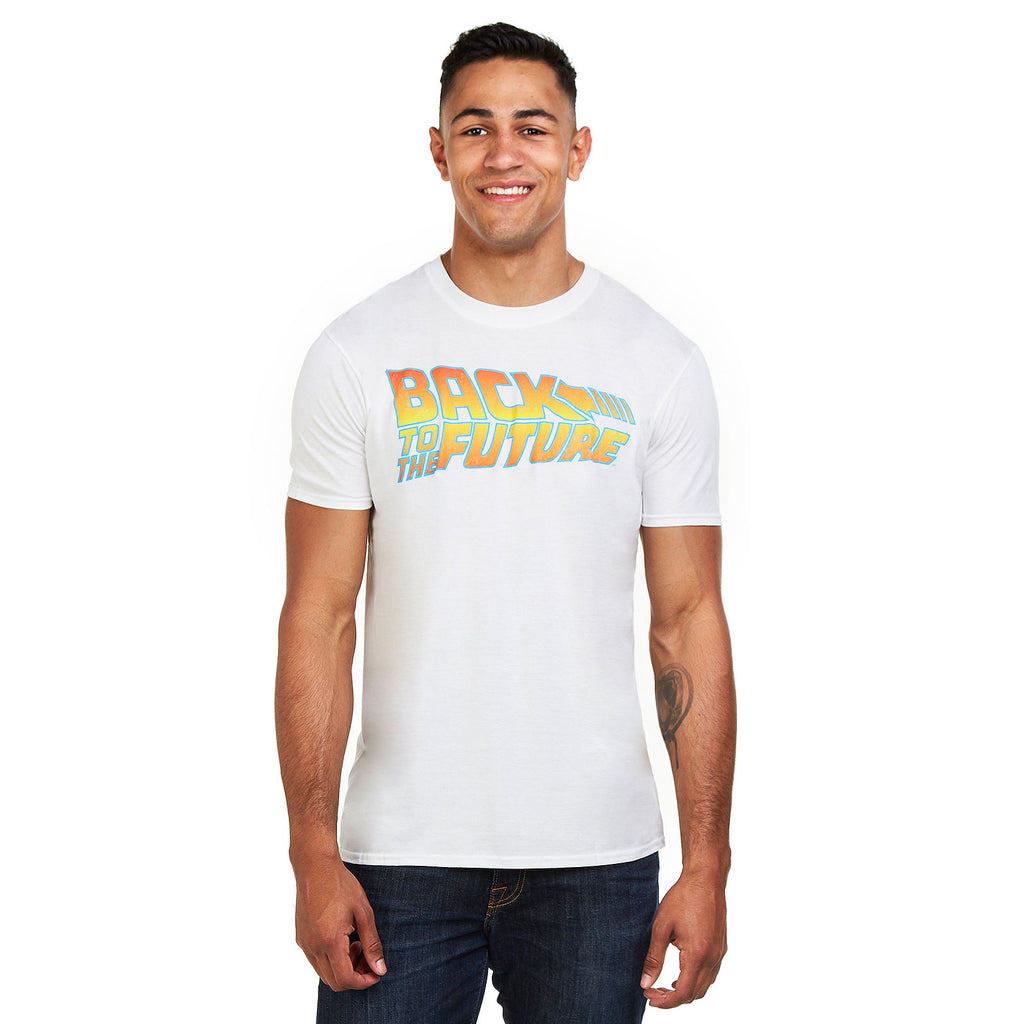 Back to the Future Mens - Logo - T-Shirt - White