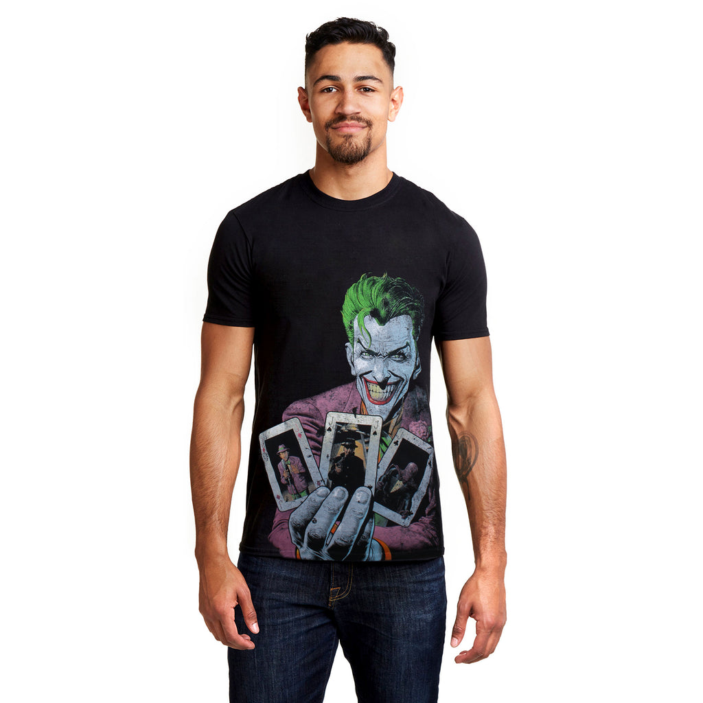 DC Comics Mens - Joker Full House - T-shirt - Black