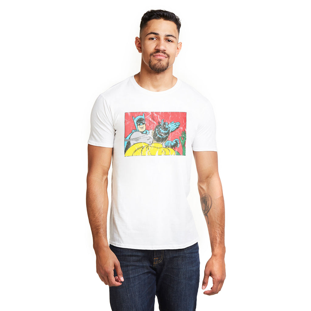 DC Comics Mens - Bat Slap - T-shirt - White