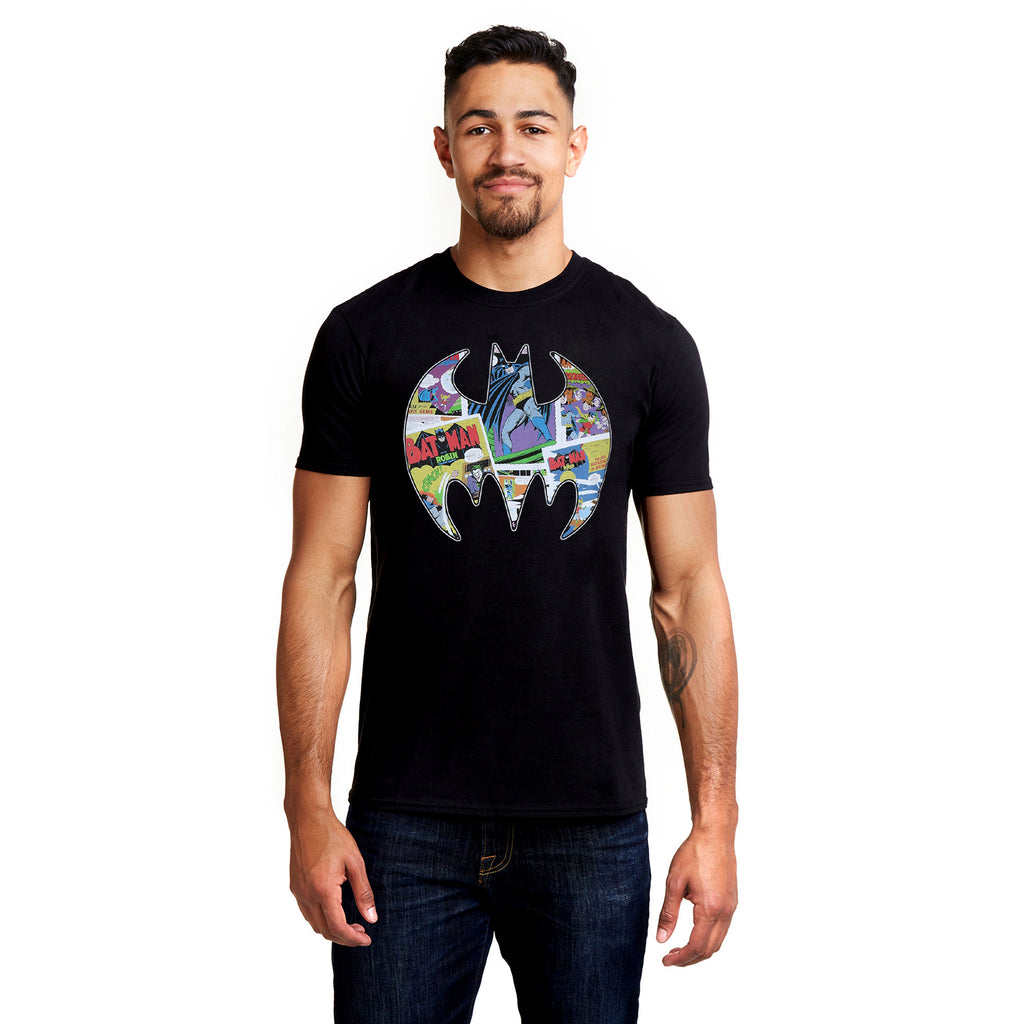 DC Comics Mens - Comic Bat - T-shirt - Black