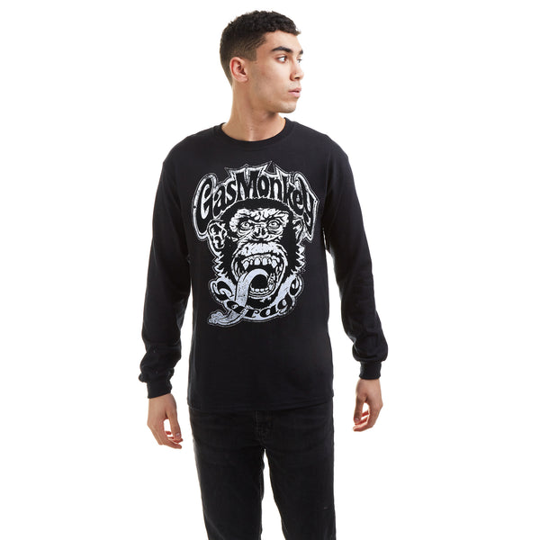 Gas Monkey Mens - OG Garage Logo - Long Sleeve T-shirt - Black