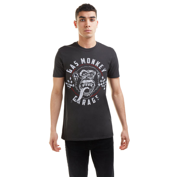 Gas Monkey Mens - Flag - T-shirt - Charcoal