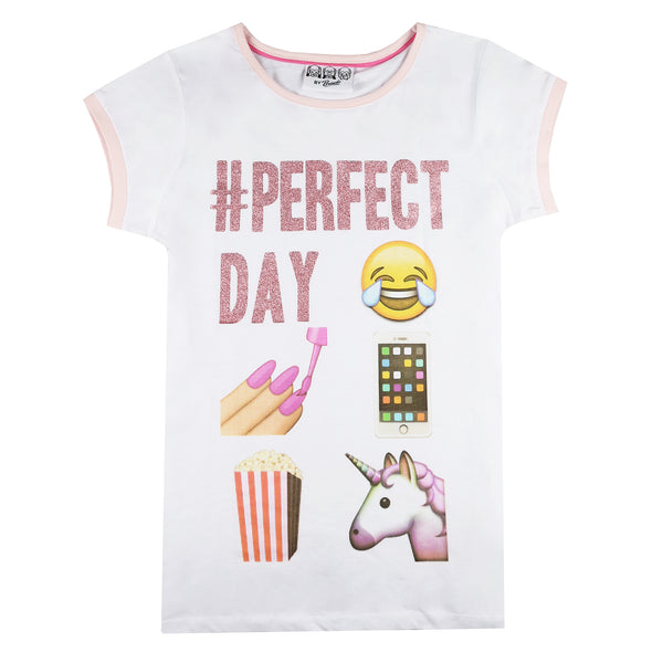 Emoji Girls - Perfect Day - T-shirt - White