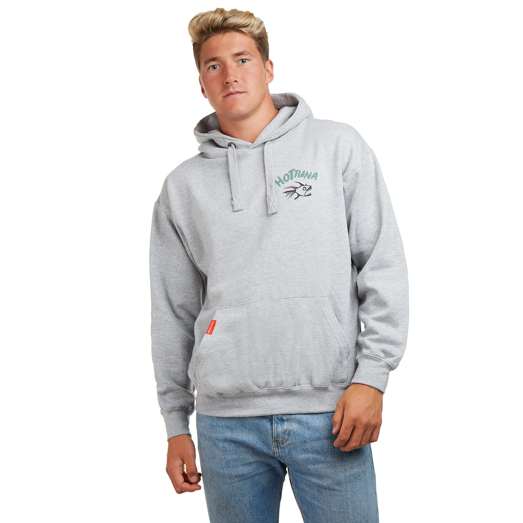 Hot Tuna Mens - Off The Hook - Pullover Hood - Grey Marl