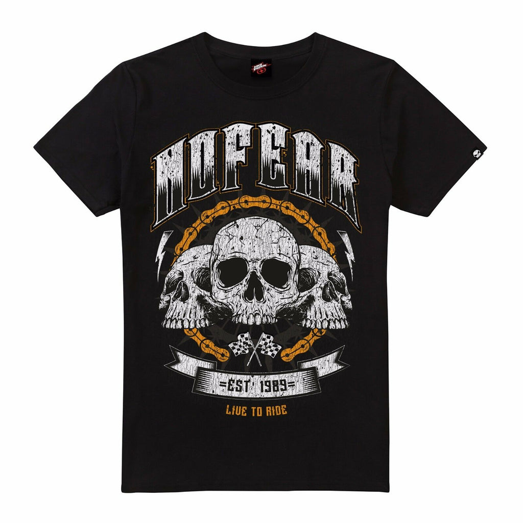 No Fear Mens - Skull Chain - T-shirt - Black