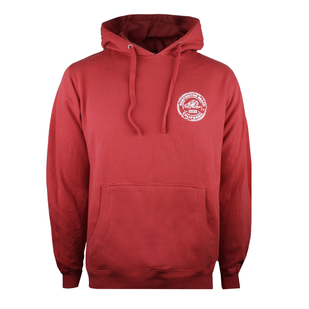 Pure Juice Mens - Huntington Stamp - Pullover Hood - Red