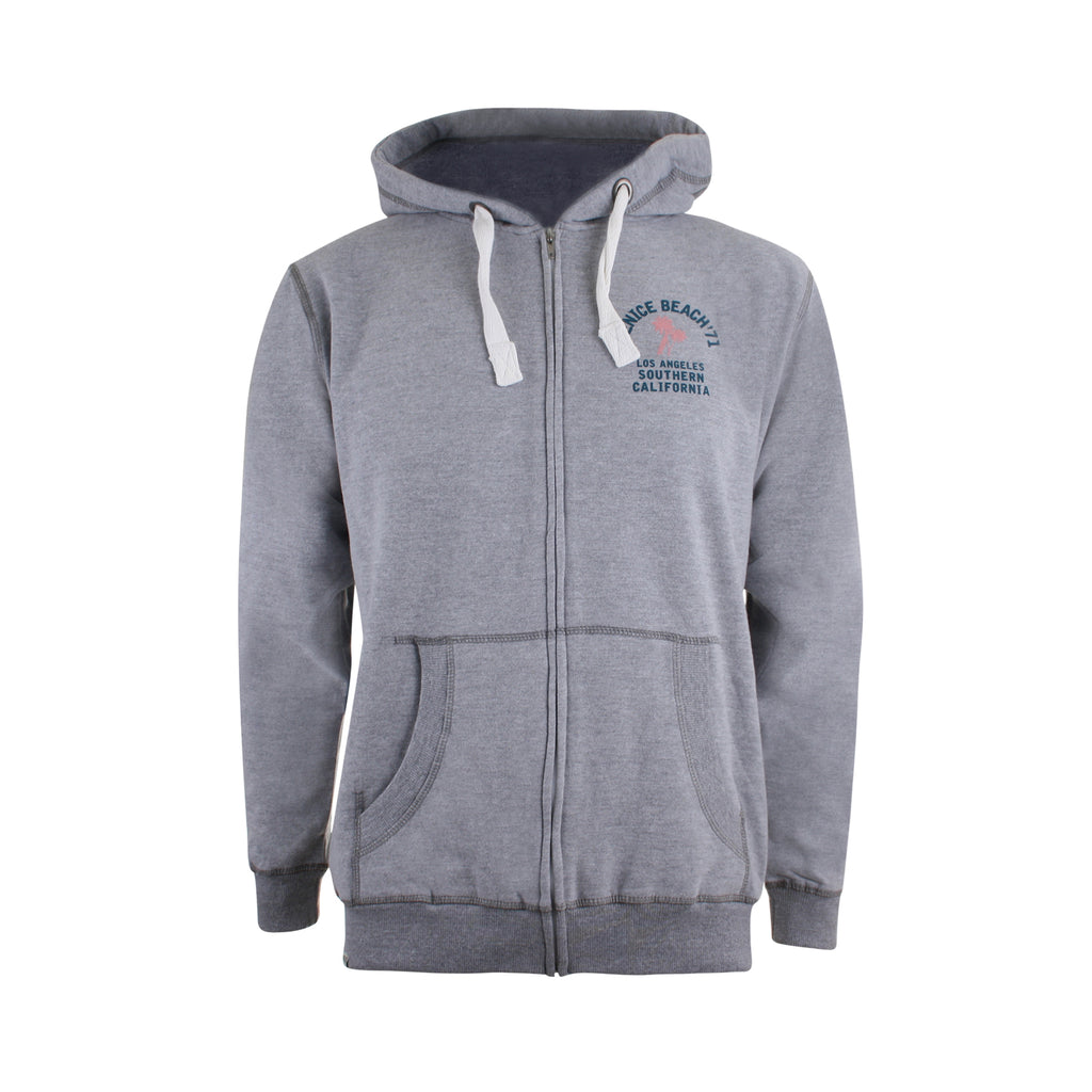 Pure Juice Mens - Southern California - Zip Hood - Grey Heather