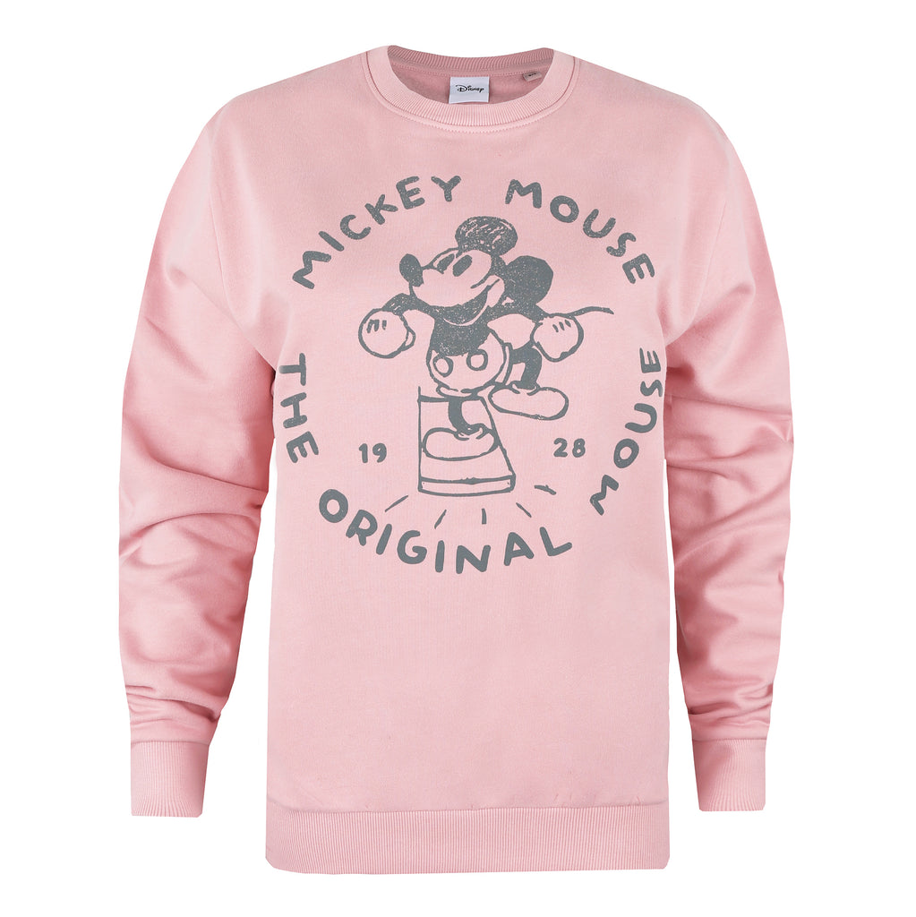 Disney Ladies - The Original Mouse - Crew Sweat - Dusty Pink