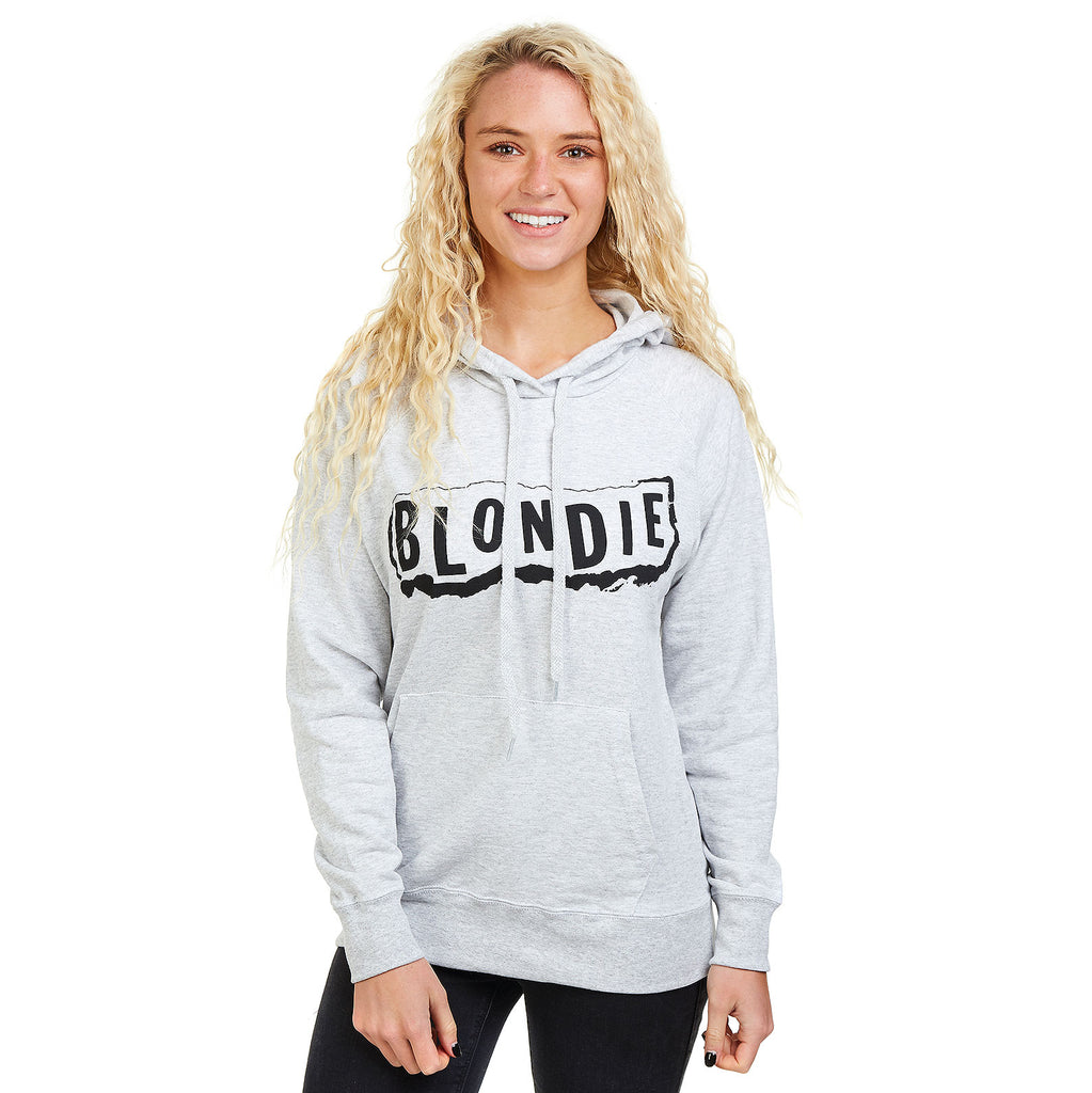Blondie Ladies - Torn Paper - Pullover Hood - Grey Heather