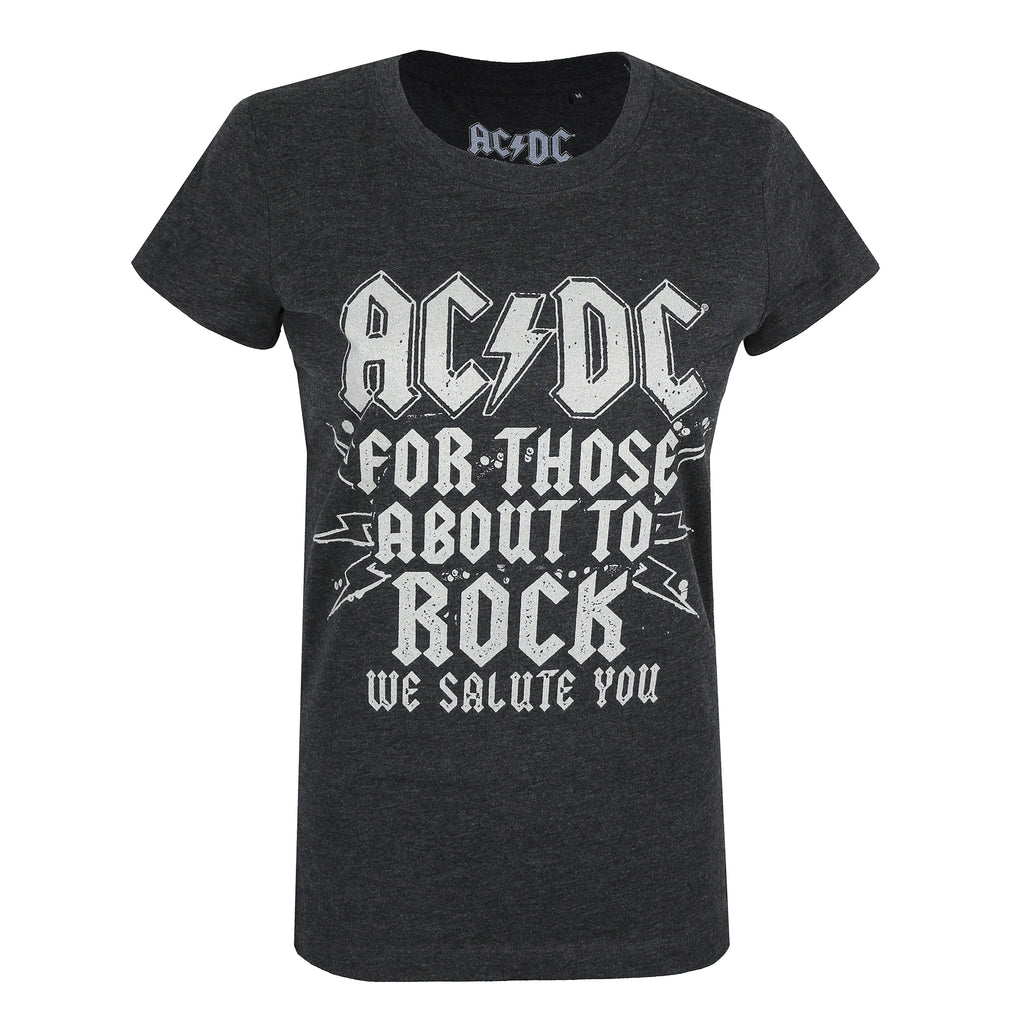 AC/DC Ladies - Salute - T-shirt - Charcoal Marl
