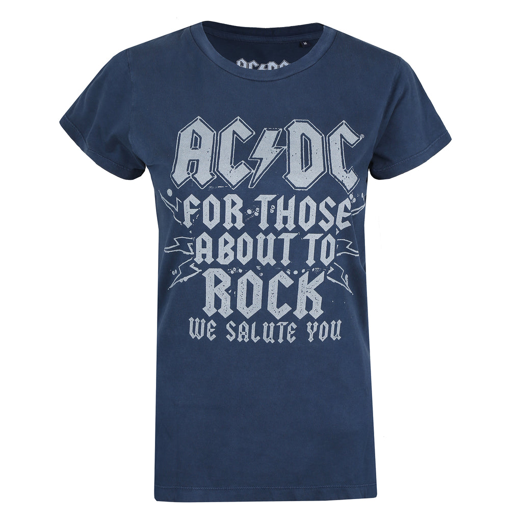AC/DC Ladies - Salute - T-shirt - True Indigo