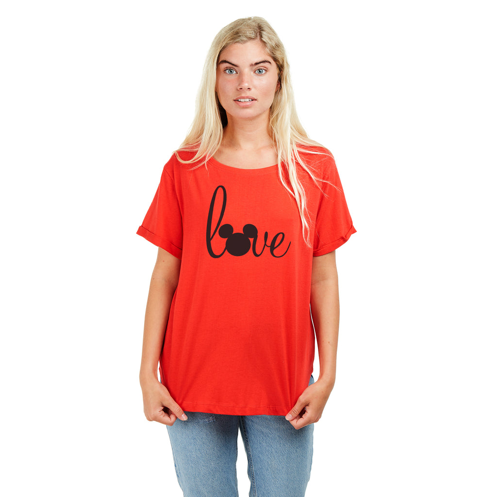Disney Ladies - Love Mickey - T-shirt - Red