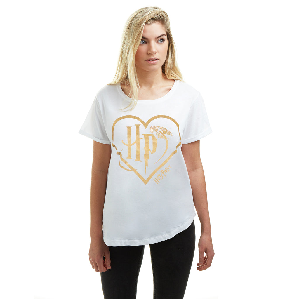 Harry Potter Ladies - HP Heart - T-shirt - White