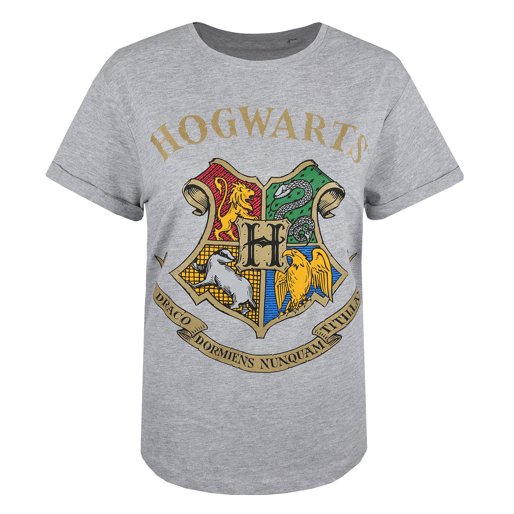 Harry Potter Ladies - Hogwarts - T-shirt - Grey Heather