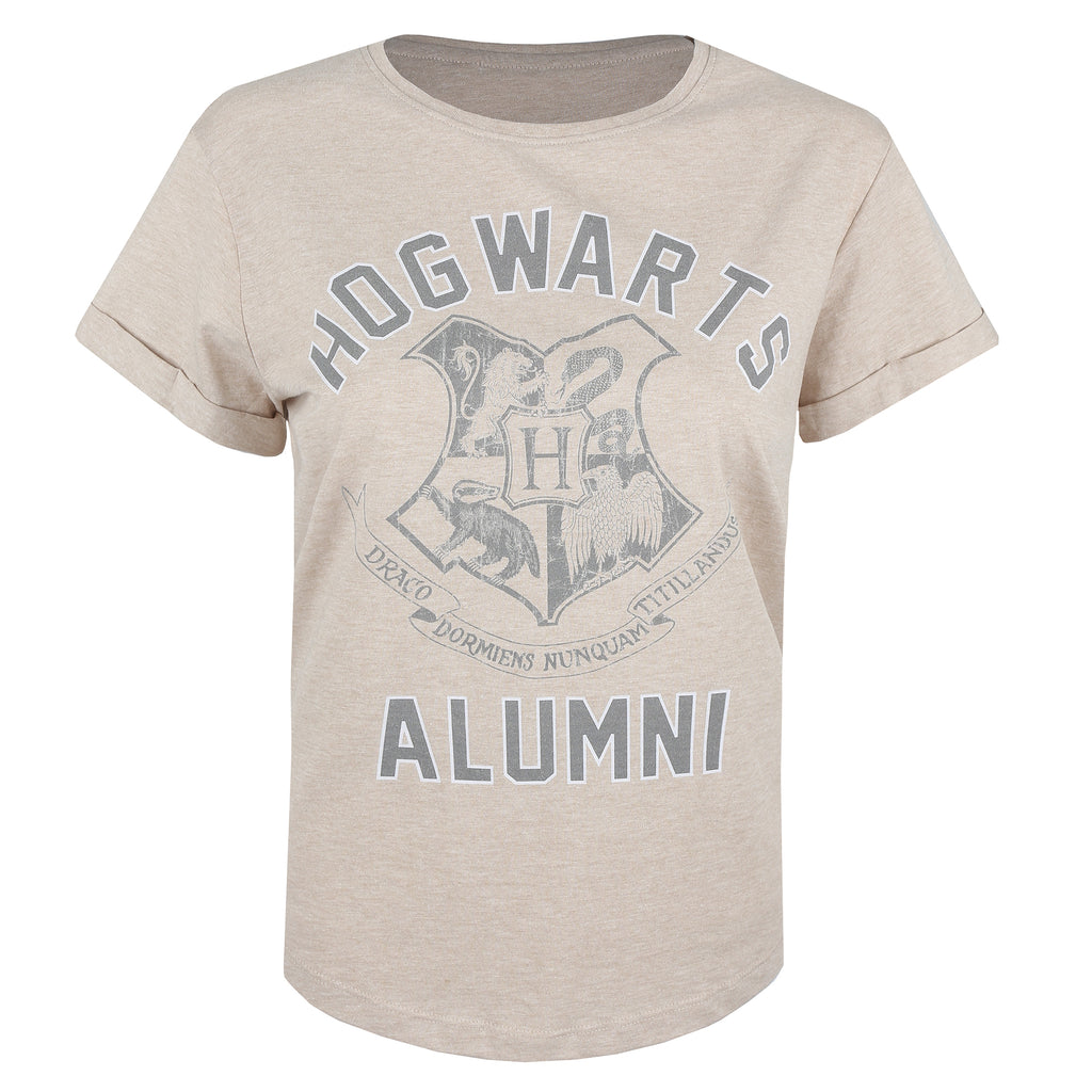 Harry Potter Ladies - Hogwarts Alumni - T-shirt - Oatmeal Heather