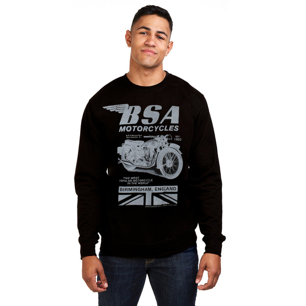 BSA Mens - Tonal Invert - Crew Sweat - Black