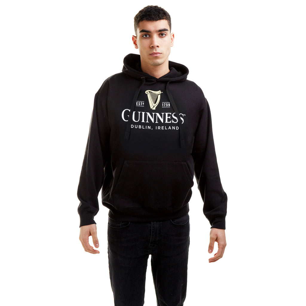 Guinness Mens - Harp - Pullover Hood - Black