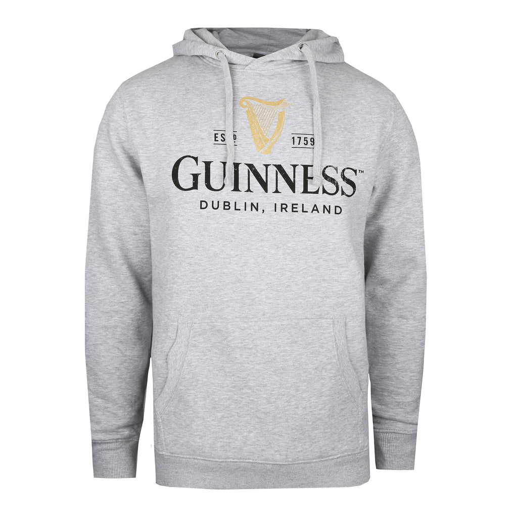 Guinness Mens - Harp - Pullover Hood - Grey Heather
