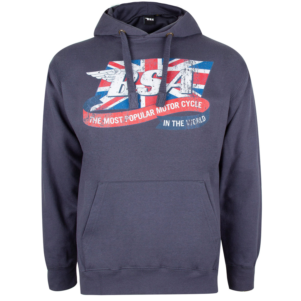 BSA Mens - Flag Logo - Pullover Hood - Petrol