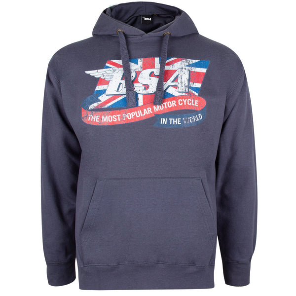 BSA Mens - Flag Logo - Pullover Hood - Petrol