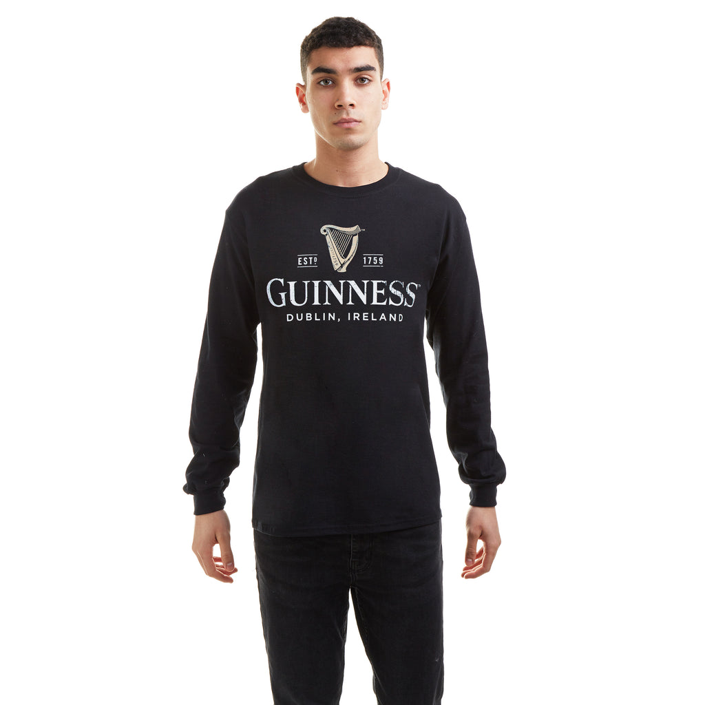 Guinness Mens - Harp - Long Sleeve T-shirt - Black