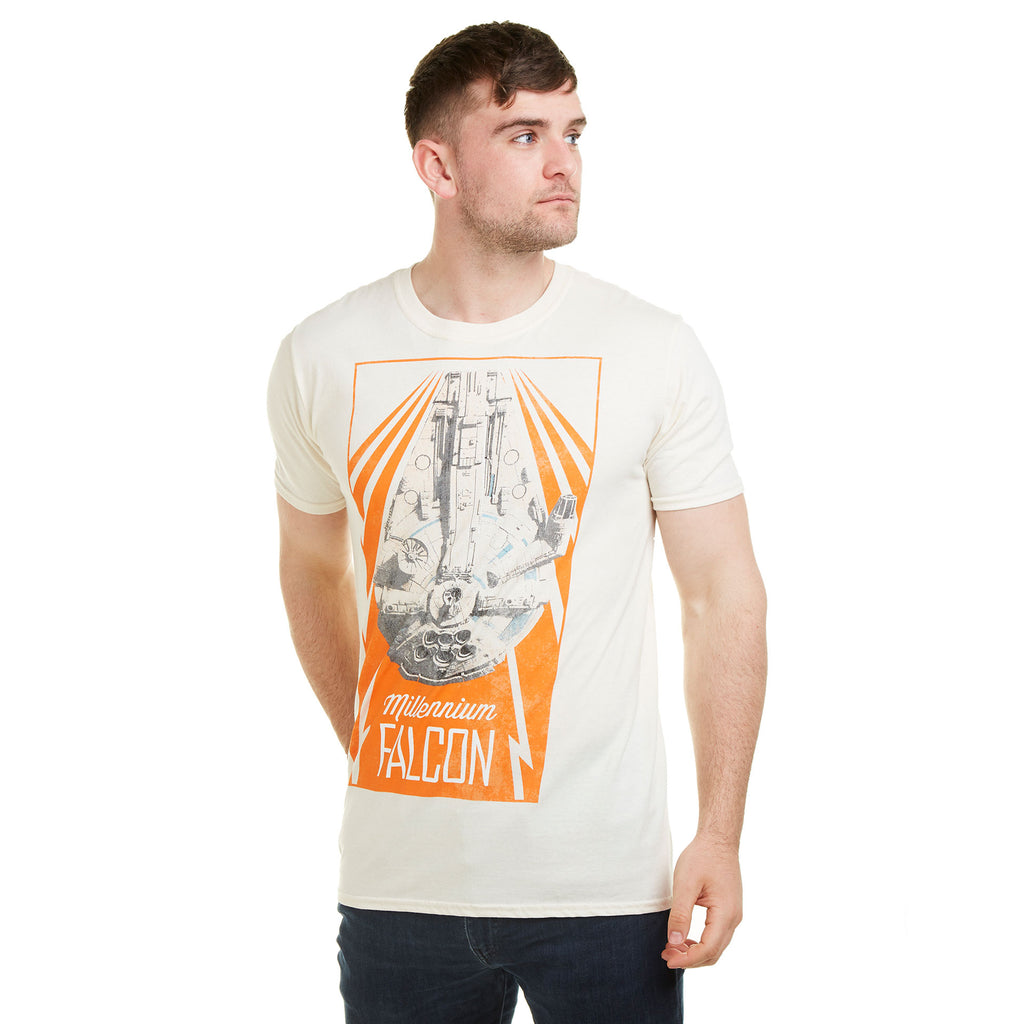 Star Wars Mens - New Falcon - T-Shirt - Natural