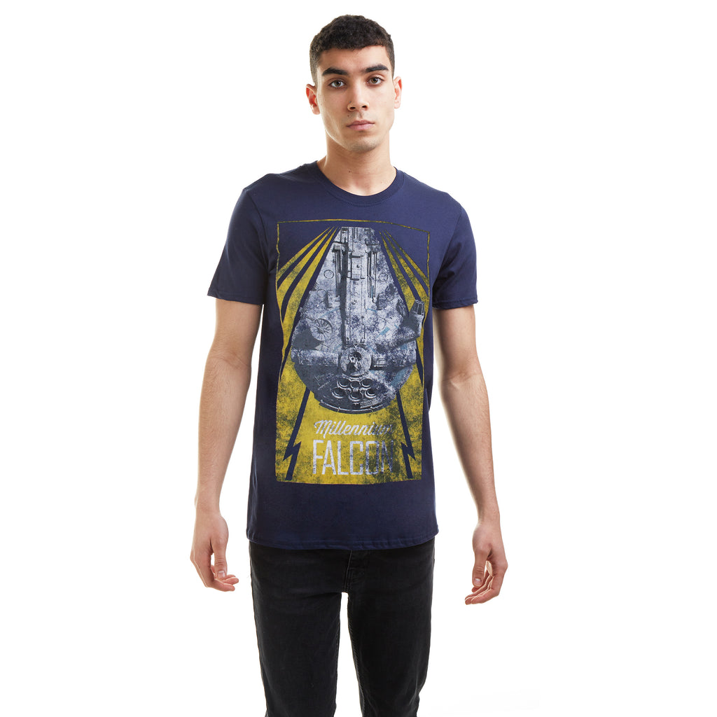 Star Wars Mens - The Millennium Falcon - T-shirt - Navy