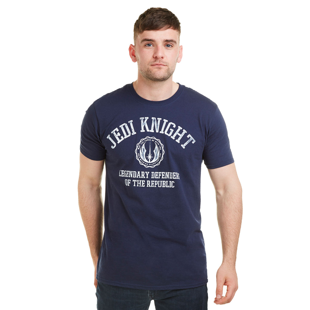 Star Wars Mens - Jedi Knight Collegiate - T-Shirt - Navy
