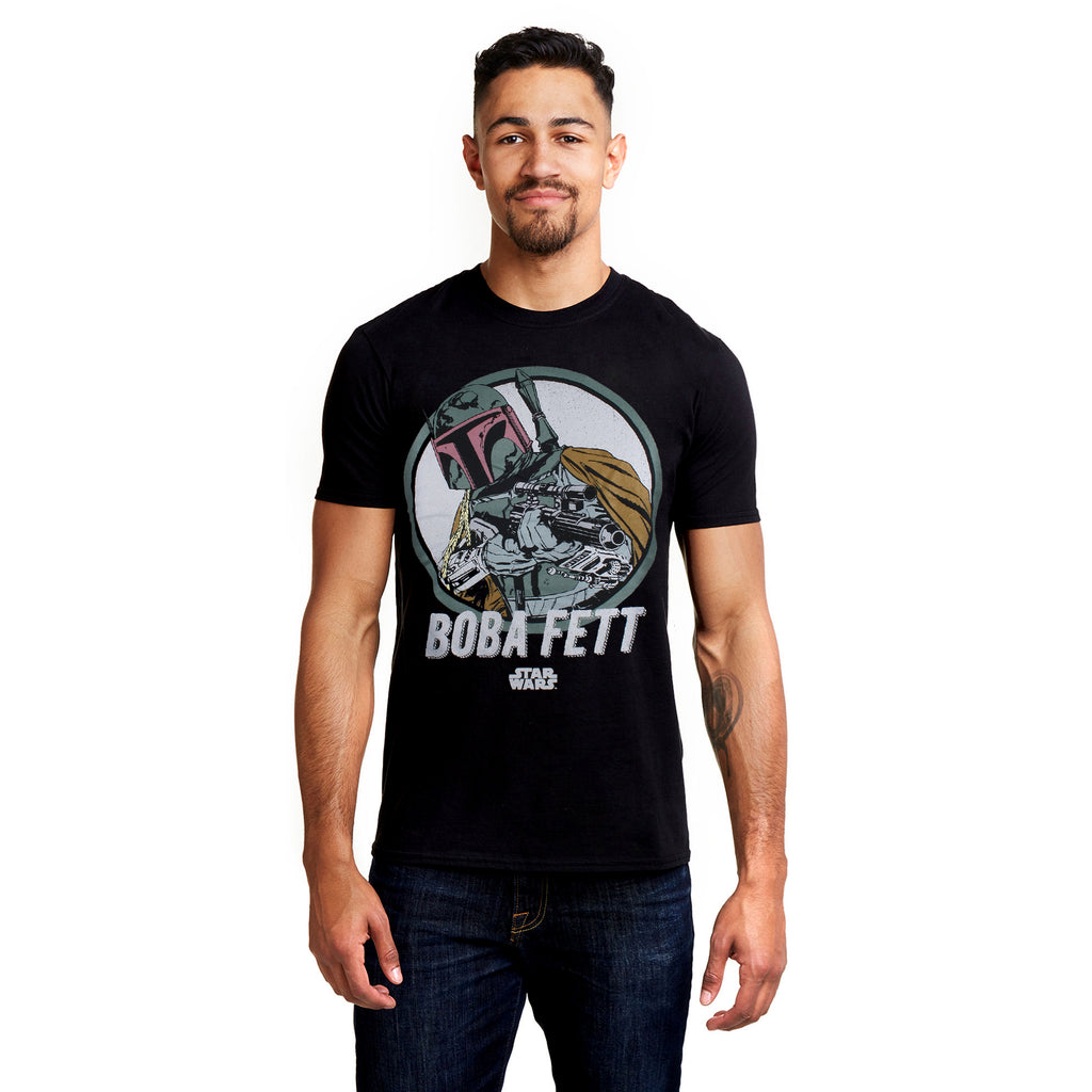 Star Wars Mens - Retro Boba - T-Shirt - Black