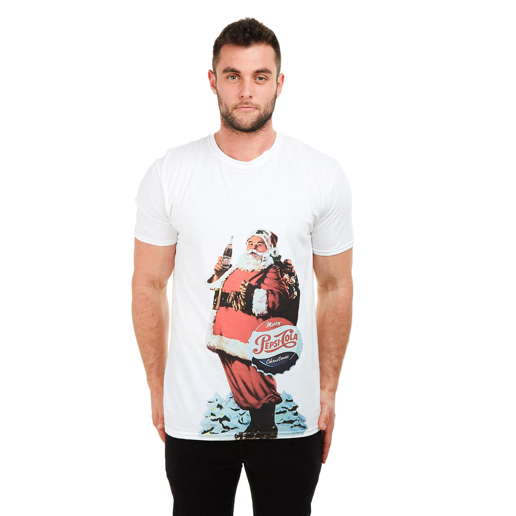 Pepsi Mens - Merry Pepsi Cola Christmas - T-shirt - White