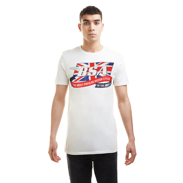 BSA Mens - Flag Logo - T-shirt - Natural