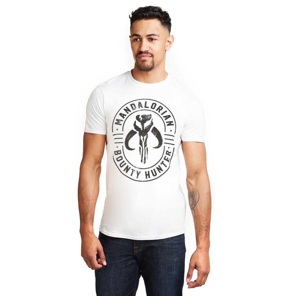 Star Wars Mandalorian Mens - Emblem - T-shirt - White