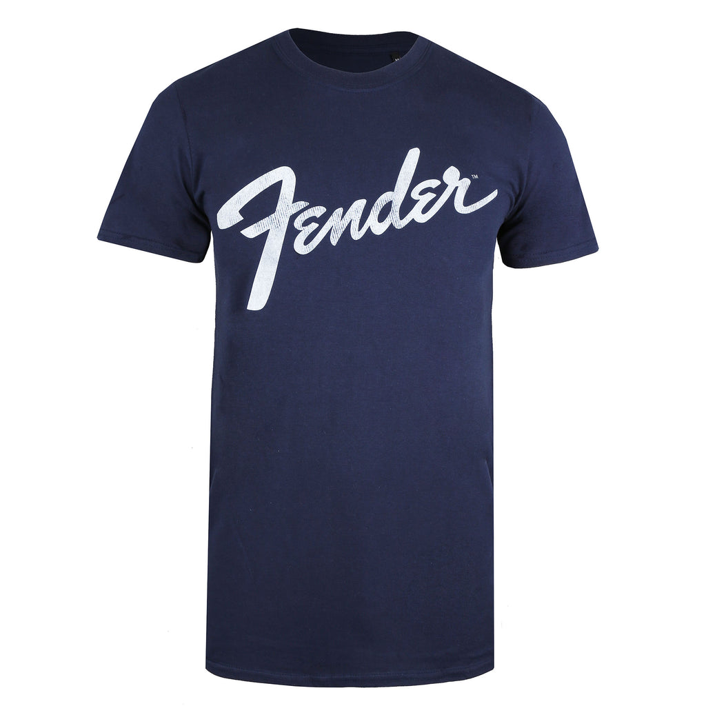 Fender Mens - Script - T-shirt - Navy