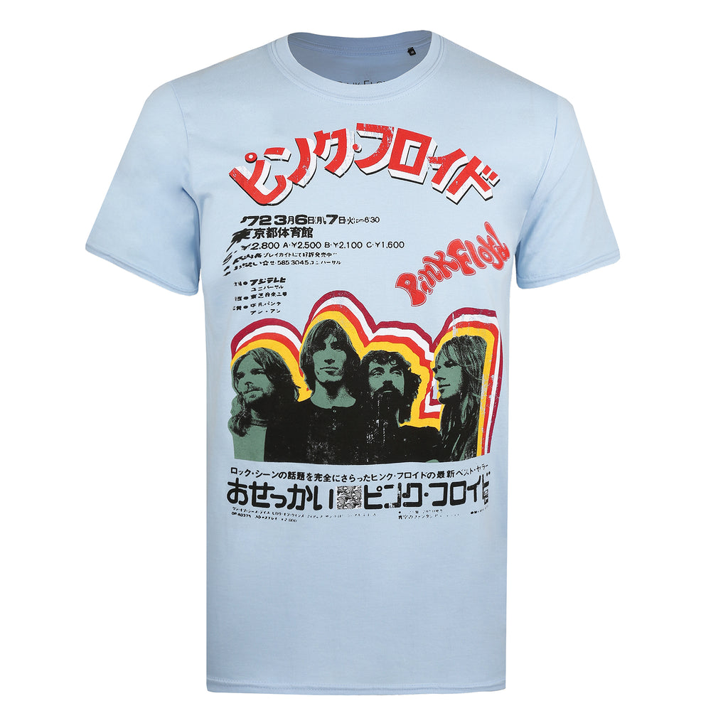 Pink Floyd Mens - Japan Poster - T-shirt - Light Blue