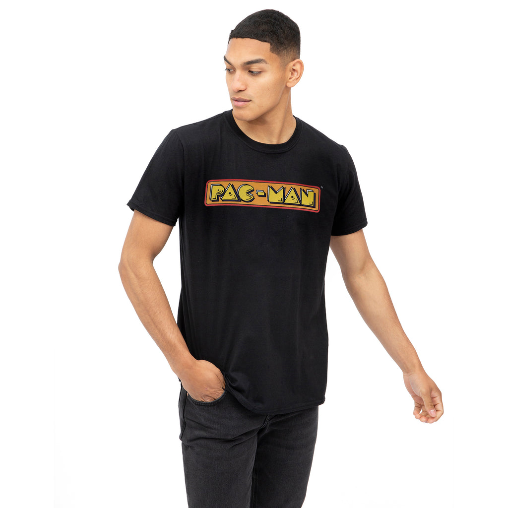 Pac-Man Mens - Pac-Man Logo - T-shirt - Black