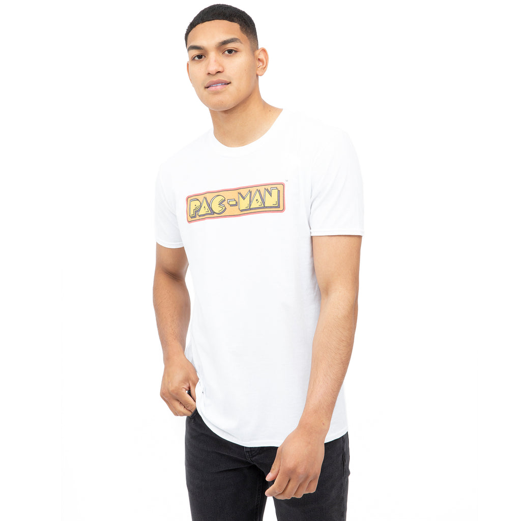 Pac-Man Mens - Pac-Man Logo - T-shirt - White