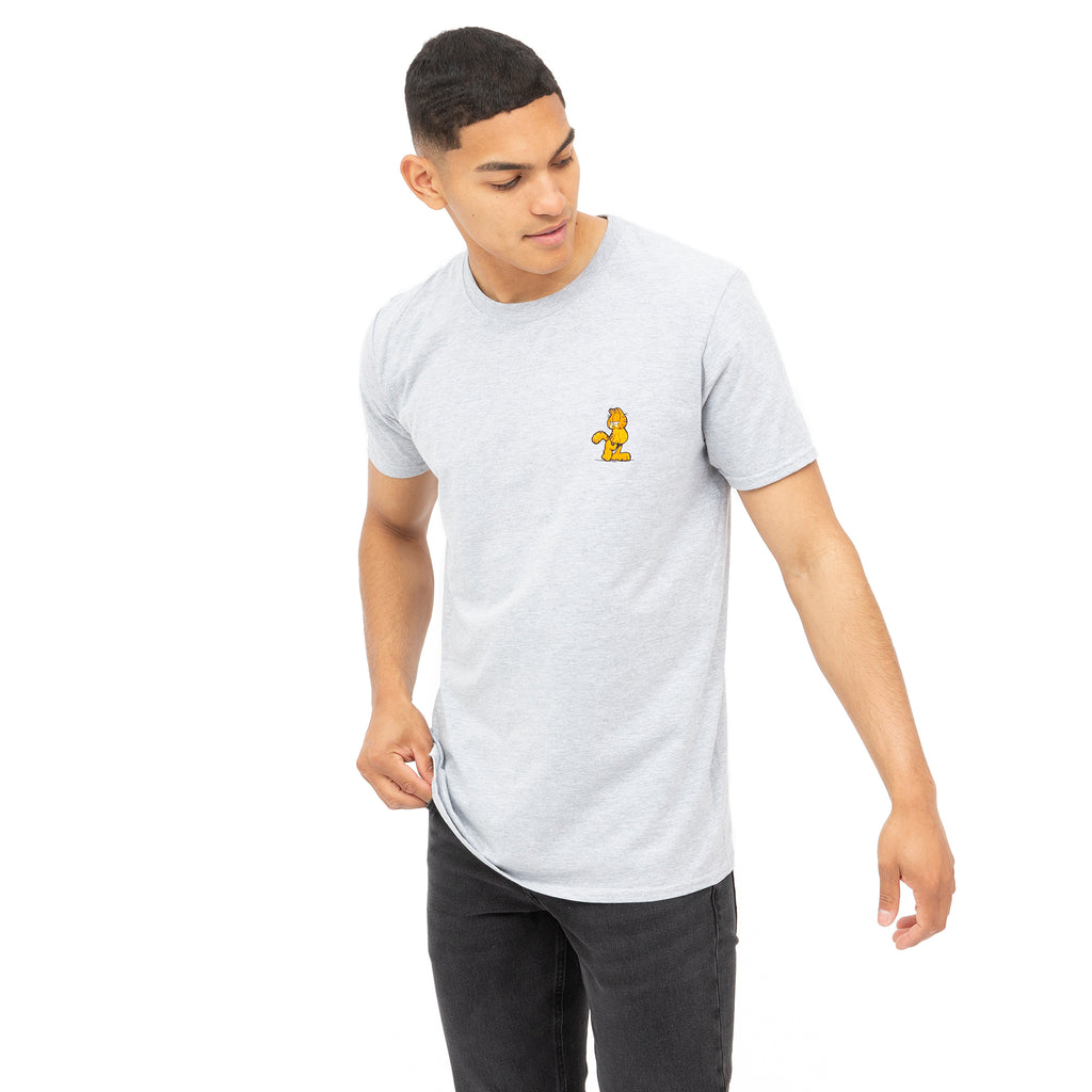Garfield Mens - Garfield Emb - T-shirt - Heather Grey