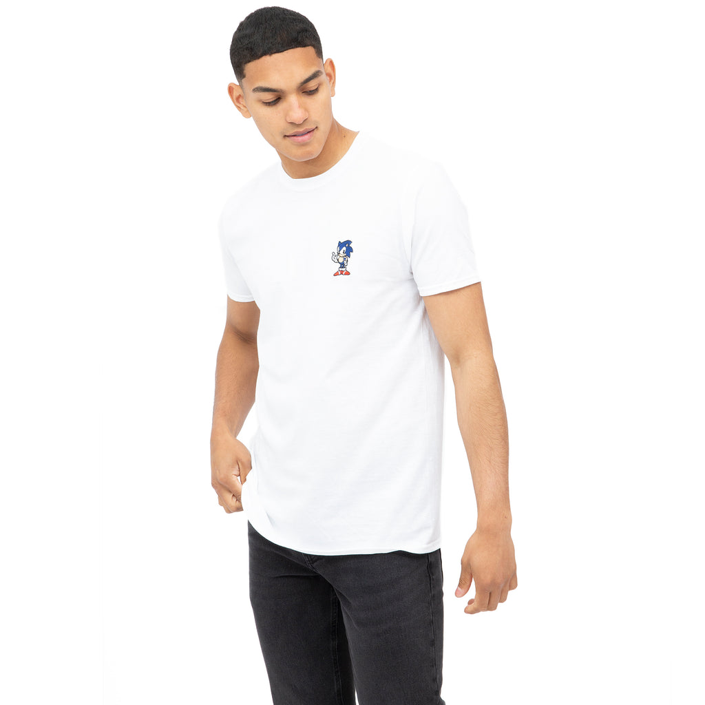 Sonic Mens - Sonic Emb - T-shirt - White