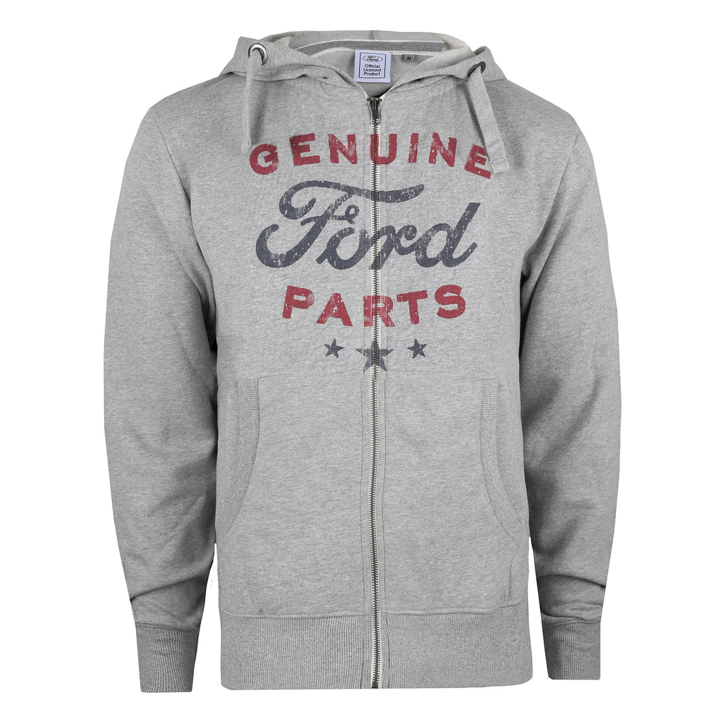Ford Mens - Genuine Parts - Zip Hood - Grey Marl