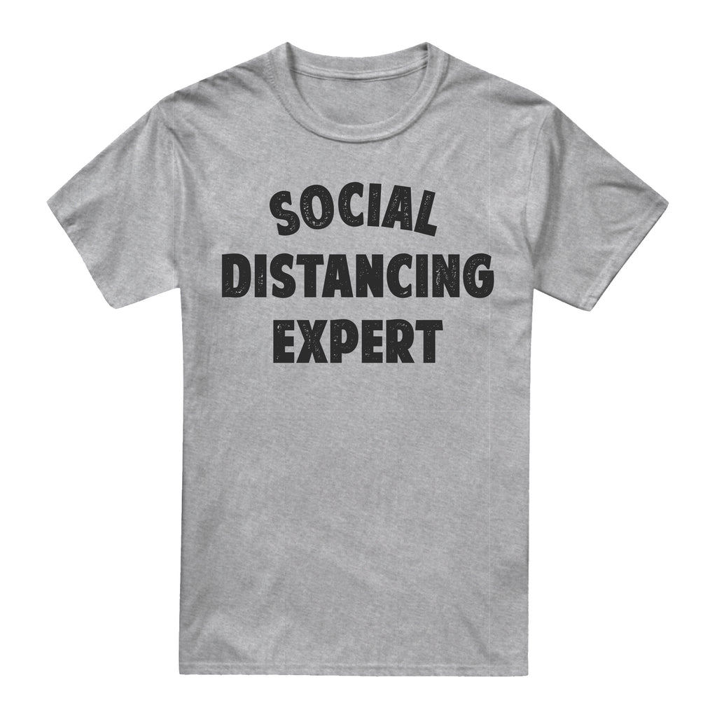 Social Distancers Unisex - Social Distancing Expert - T-shirt - Grey Marl
