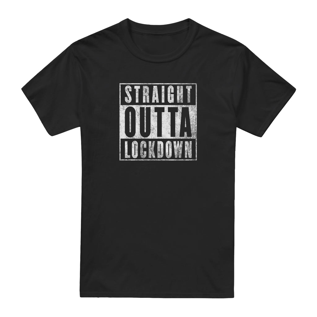 Social Distancers Unisex - Straight Outta Lockdown - T-shirt - Black