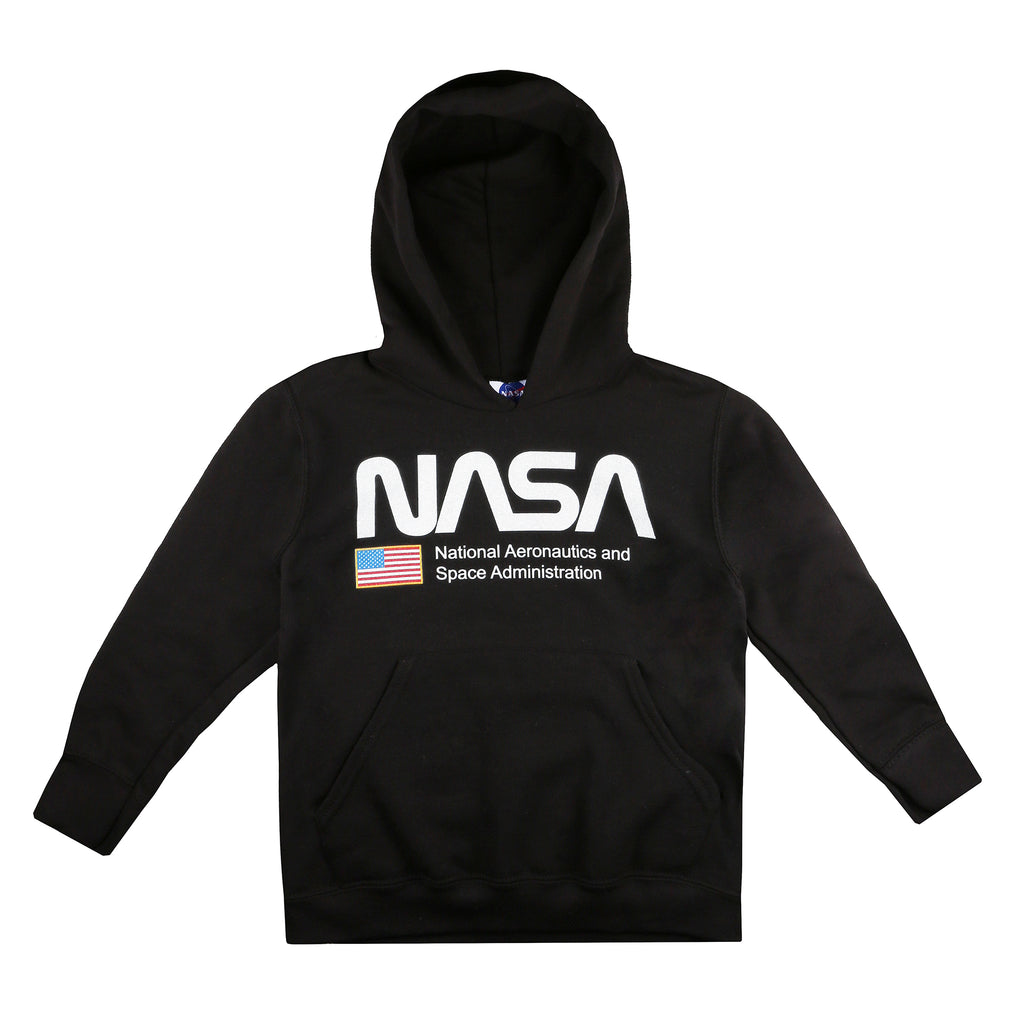 NASA Boys - National Aeronautics - Pullover Hood - Black